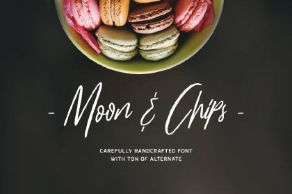 Free Moon and Chip Hand-drawn Font