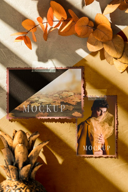 Free Beautiful Autumn Moodboard Mock-Up Psd