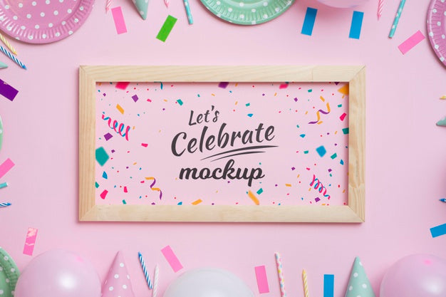 Free Beautiful Birthday Concept Mock-Up Psd