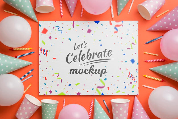 Free Beautiful Birthday Concept Mock-Up Psd