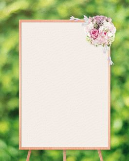 Free Beautiful Ceremony Frame Stand Mockup