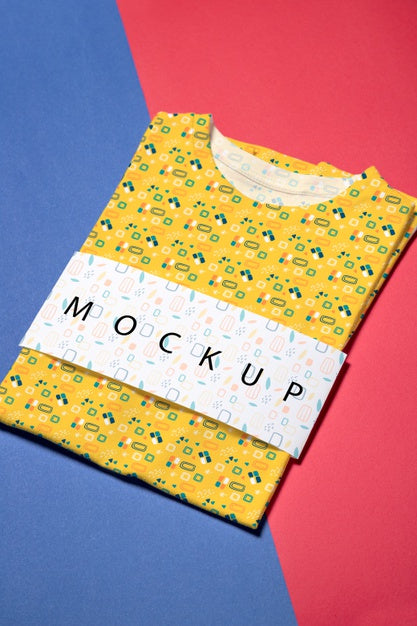 Free Beautiful Colorful Shirt Concept Mock-Up Psd