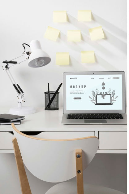 Free Beautiful Desk Concept Mock-Up Psd