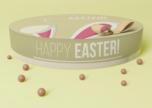 Free Beautiful Easter Concept Mock-Up Psd