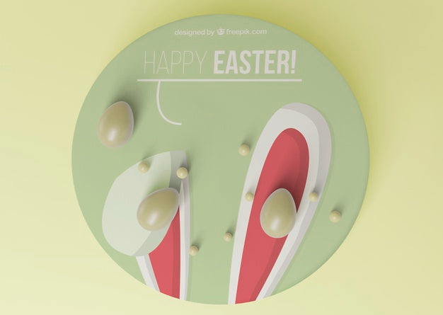 Free Beautiful Easter Concept Mock-Up Psd