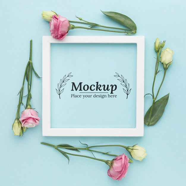 Free Beautiful Floral Concept Mock-Up Psd