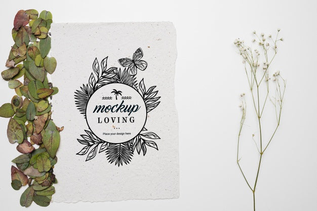 Free Beautiful Floral Concept Mock-Up Psd