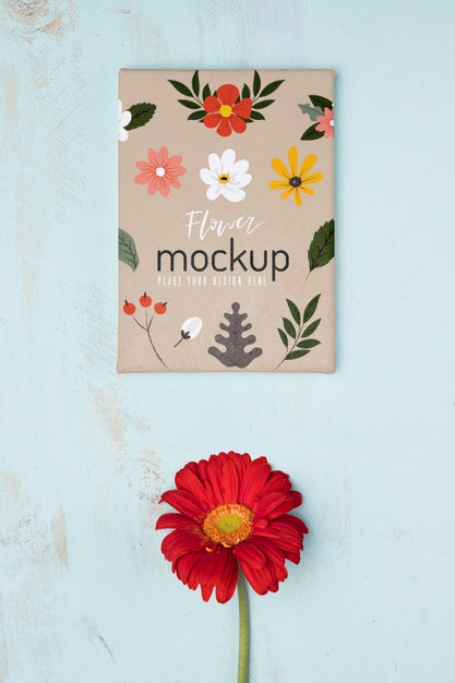 Free Beautiful Floral Concept Mock-Up Psd