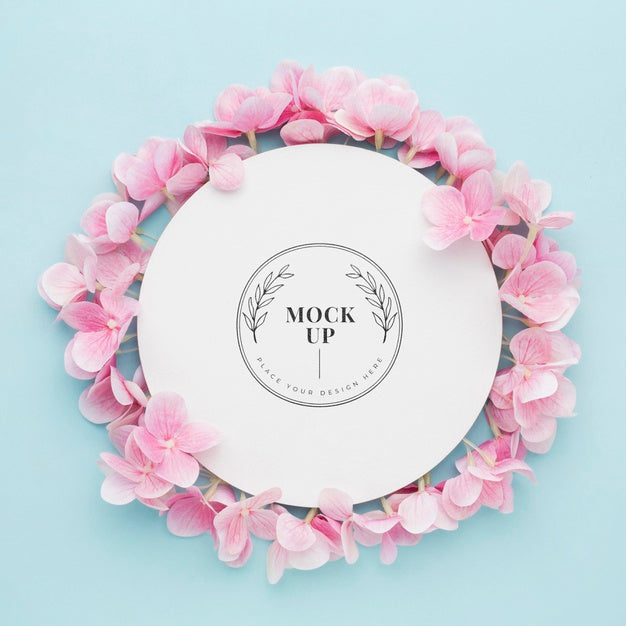 Free Beautiful Floral Concept Mock-Up Psd