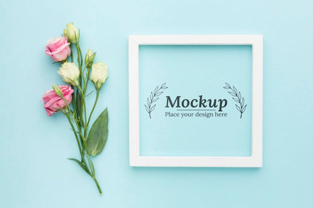 Free Beautiful Floral Concept Mock-Up Psd