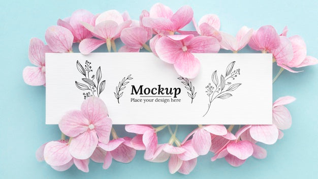 Free Beautiful Floral Concept Mock-Up Psd