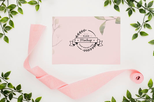 Free Beautiful Floral Invitation Concept Mock-Up Psd