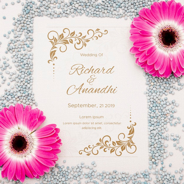 Free Beautiful Flower Concept Mock-Up Psd