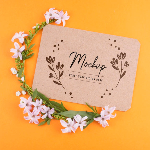 Free Beautiful Flower Concept Mock-Up Psd