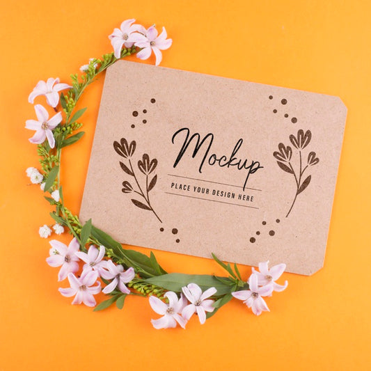 Free Beautiful Flower Concept Mock-Up Psd