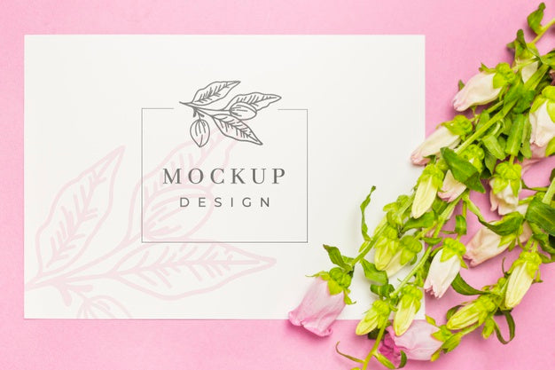 Free Beautiful Flowers Concept Mock-Up Psd