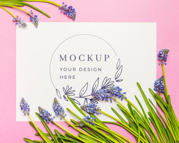 Free Beautiful Flowers Concept Mock-Up Psd