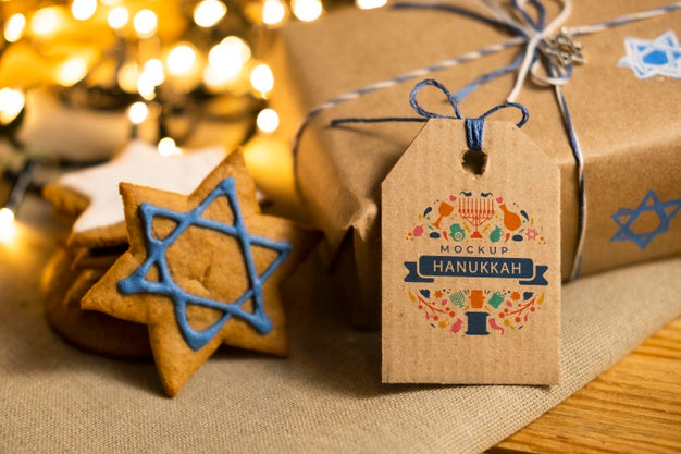 Free Beautiful Hanukkah Concept Mock-Up Psd