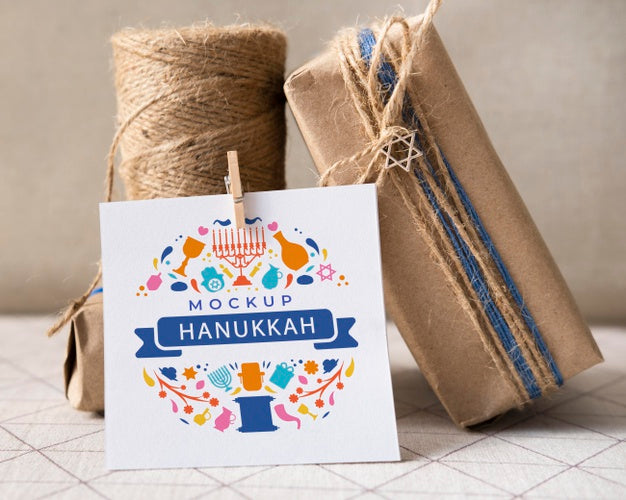 Free Beautiful Hanukkah Concept Mock-Up Psd