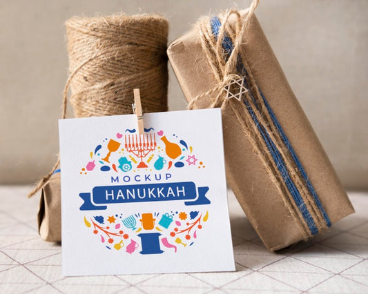 Free Beautiful Hanukkah Concept Mock-Up Psd