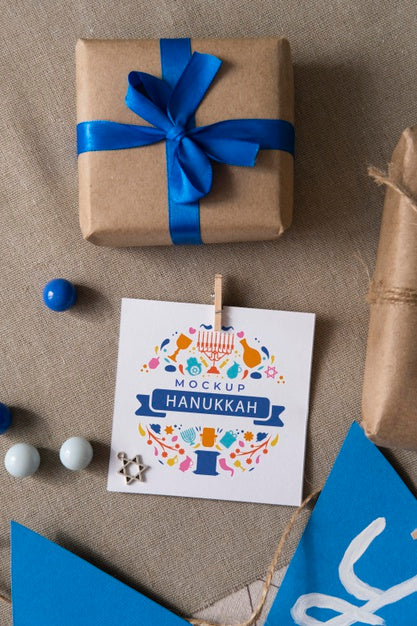 Free Beautiful Hanukkah Concept Mock-Up Psd