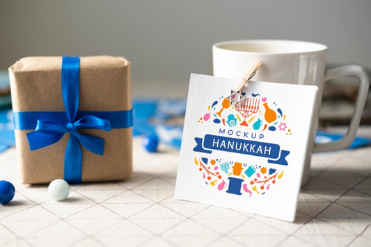 Free Beautiful Hanukkah Concept Mock-Up Psd