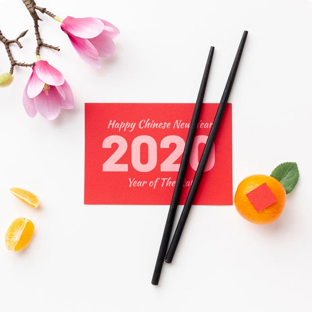 Free Beautiful Happy Chinese New Year Mock-Up Psd