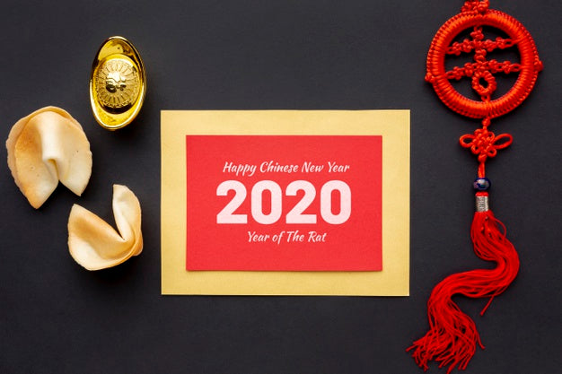 Free Beautiful Happy Chinese New Year Mock-Up Psd