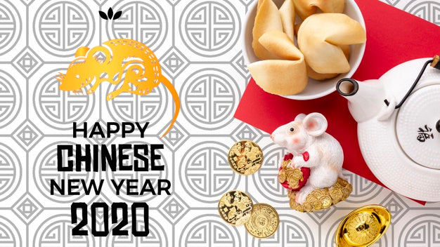 Free Beautiful Happy Chinese New Year Mock-Up Psd