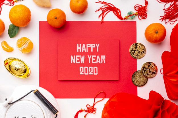 Free Beautiful Happy Chinese New Year Mock-Up Psd