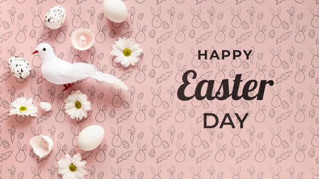 Free Beautiful Happy Easter Concept Psd