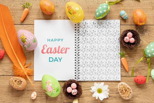 Free Beautiful Happy Easter Concept Psd