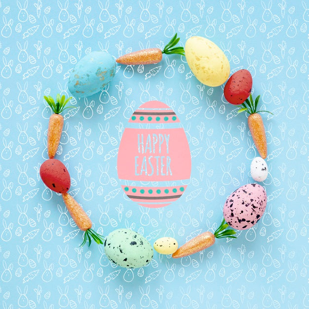 Free Beautiful Happy Easter Concept Psd