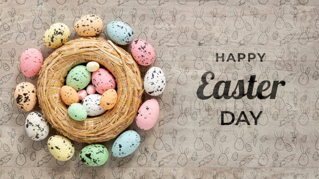 Free Beautiful Happy Easter Concept Psd