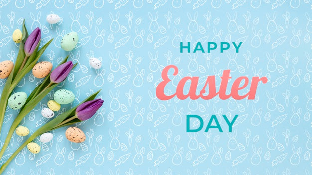 Free Beautiful Happy Easter Concept Psd