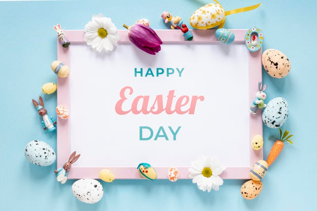 Free Beautiful Happy Easter Concept Psd