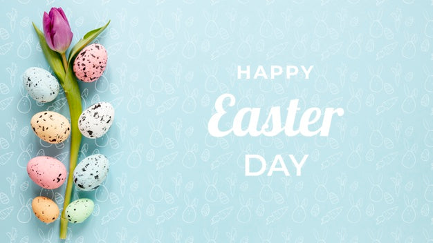 Free Beautiful Happy Easter Concept Psd