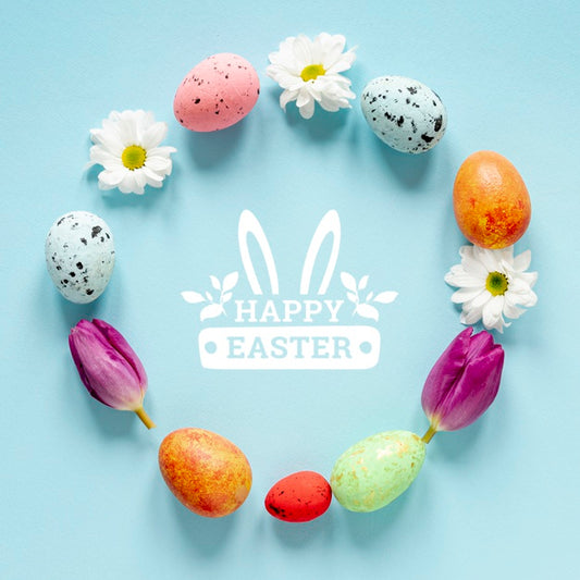 Free Beautiful Happy Easter Concept Psd