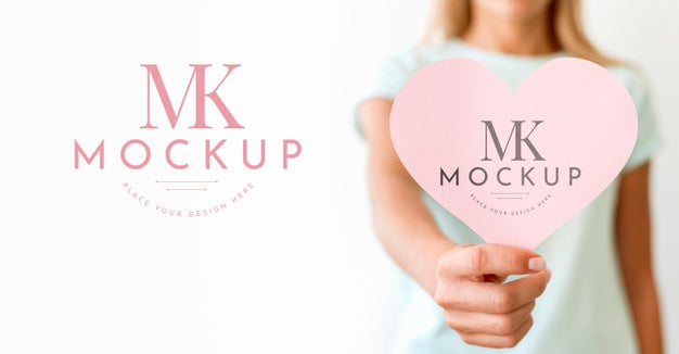 Free Beautiful Heart Concept Mock-Up Psd