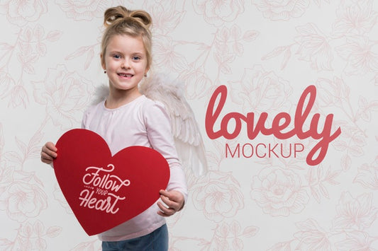 Free Beautiful Kid'S Love Concept Psd