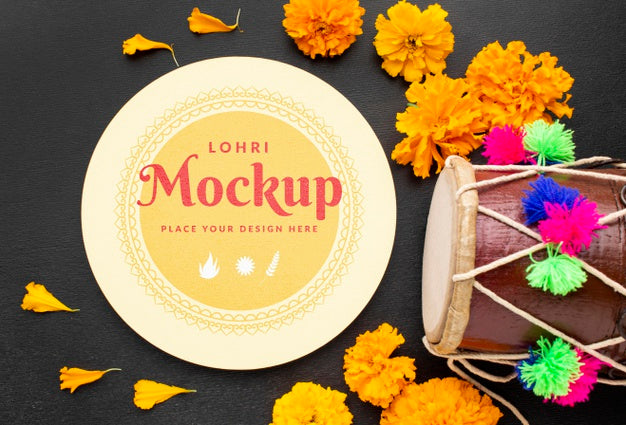 Free Beautiful Lohri Concept Mock-Up Psd