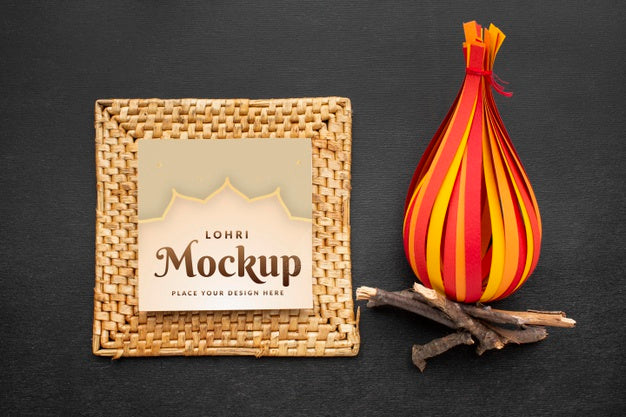 Free Beautiful Lohri Concept Mock-Up Psd