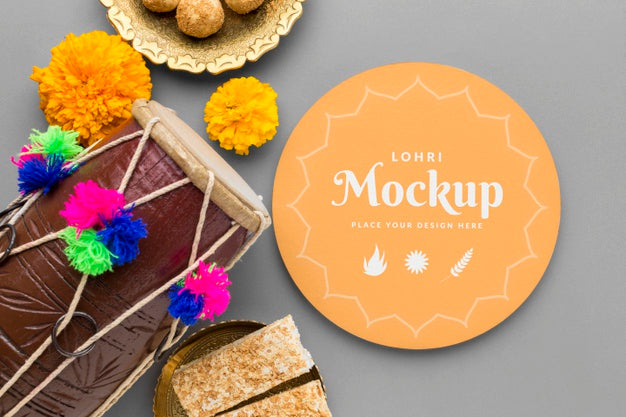 Free Beautiful Lohri Concept Mock-Up Psd