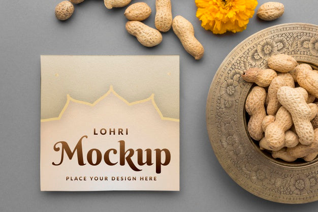 Free Beautiful Lohri Concept Mock-Up Psd