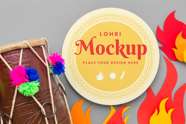 Free Beautiful Lohri Concept Mock-Up Psd