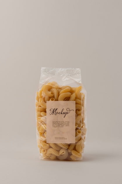 Free Beautiful Pasta Packaging Mockup Psd