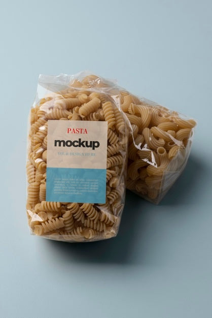 Free Beautiful Pasta Packaging Mockup Psd