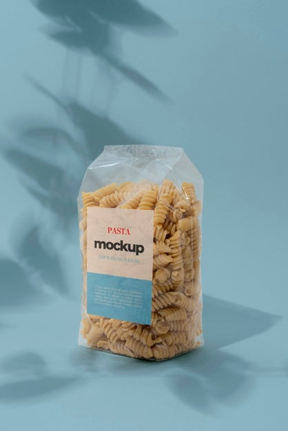 Free Beautiful Pasta Packaging Mockup Psd