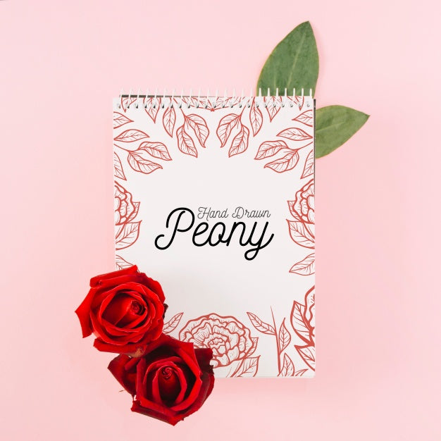 Free Beautiful Peony Flower Mockup Psd