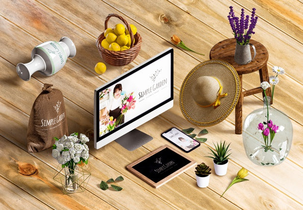 Free Beautiful Spring Concept Mock-Up Psd